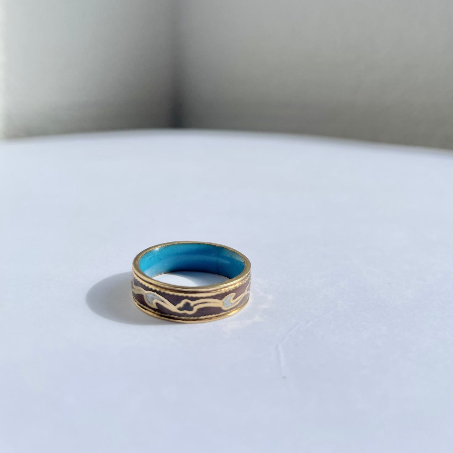 Beijing Cloisonné Ring_Brown